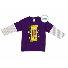 Ardilla Kaos Anak Muslim Afrakids AF166 / Baju Kaos Anak Unisex / Baju Kaos Lengan Panjang / Ungu Tua