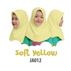 Aria Hijab Anak Afrakids / Hijab Instan Anak / Jilbab Instan Anak Sekolah / Jilbab Anak SD / JA012 - Kuning