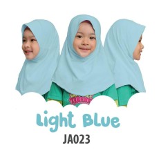 Aria Hijab Anak Afrakids / Hijab Instan Anak / Jilbab Instan Anak Sekolah / Jilbab Anak SD / JA023 - Light Blue