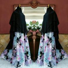 AGAMIS MONALISA GAMIS FIRDAUS ( DASAR BLACK ) SET KHIMAR