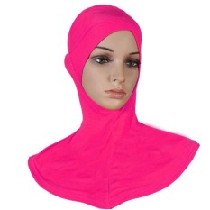 Agapeon Muslim Batin Jilbab Tutup Leher Bagian Dalam Katun Tunggal Silang Headrose Merah-Internasional