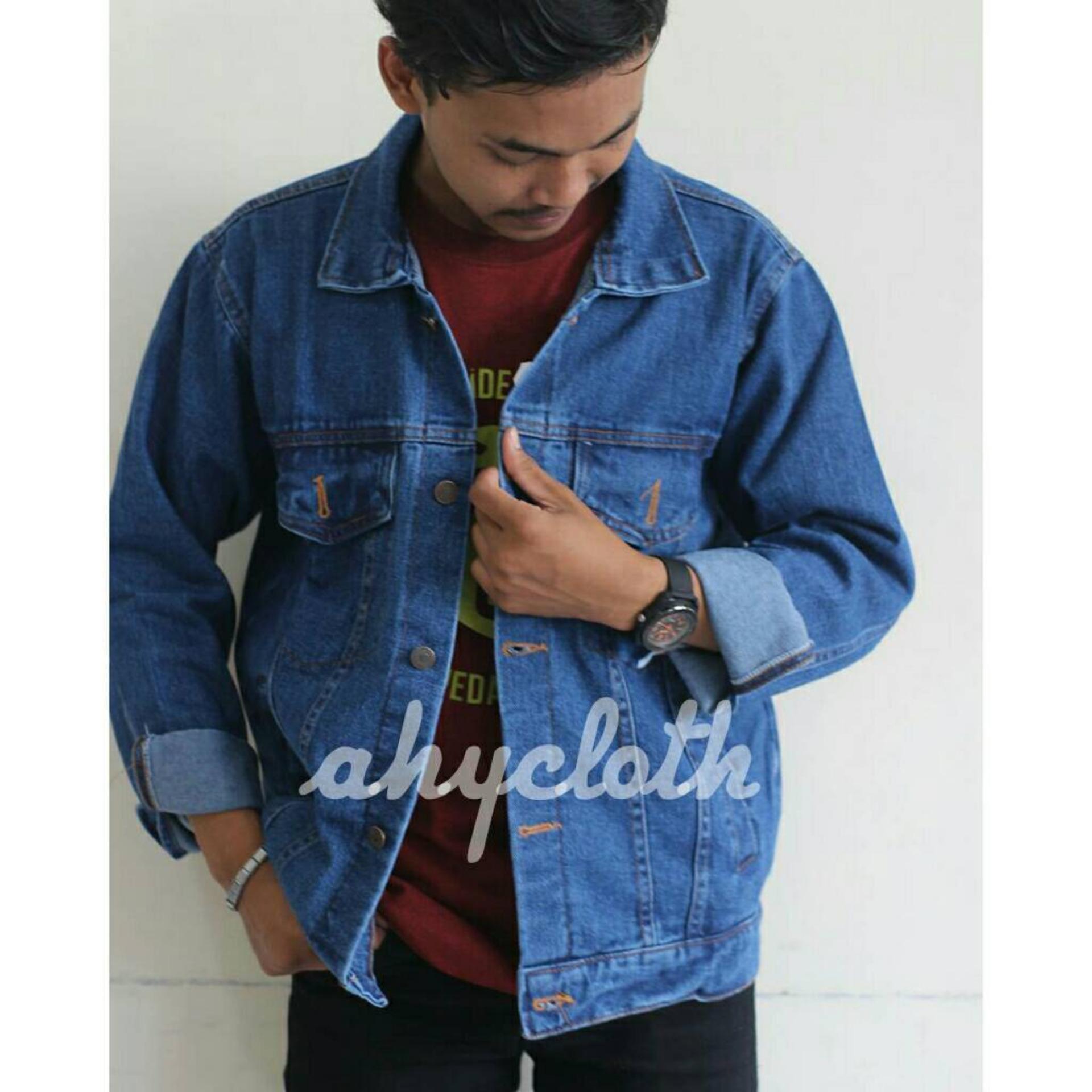 Jaket Jeans Denim Casual Pria -premium