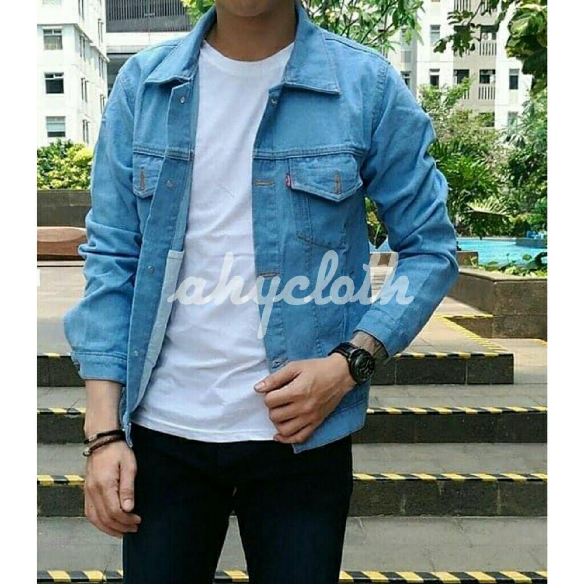 Jaket Jeans Denim Casual Pria -premium