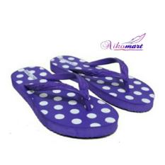 Aikomart Sandal Jepit Wanita Swallow Nice Polkadot Warna Ungu Size 9
