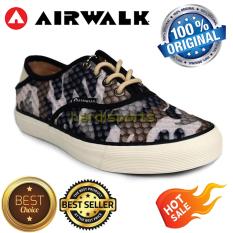 Sepatu Wanita Casual Sneaker Airwalk Hetal AIW16CVL2031 - Black Grey
