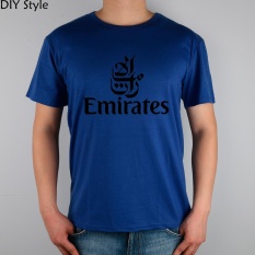 AIRWAYS EMIRATES Airlines Penerbangan Pria Lengan Baju T-shirt Baru Kedatangan Merek Fashion Pria Mengenakan T-shirt untuk Summer Tee Biru- INTL