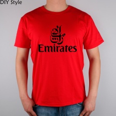 AIRWAYS EMIRATES Airlines Penerbangan Pria Lengan Baju T-shirt Baru Kedatangan Merek Fashion Pria Mengenakan T-shirt untuk Summer Tee Merah- INTL