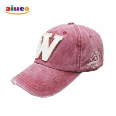 Aiueo Topi Pria Wanita Fashion Outdoors Unisex Letter Retro Fashion Vintage Caps Baseball Golf Cotton Adjustable Headpiece W