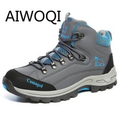 Aiwoqi Pria Wanita Daki Gunung Sepatu Kekasih Rendah Anti-Air Non-slip Sepatu Daki Gunung Luar Ruangan Pendakian Daki Gunung Sepatu untuk Pria Wanita -Internasional
