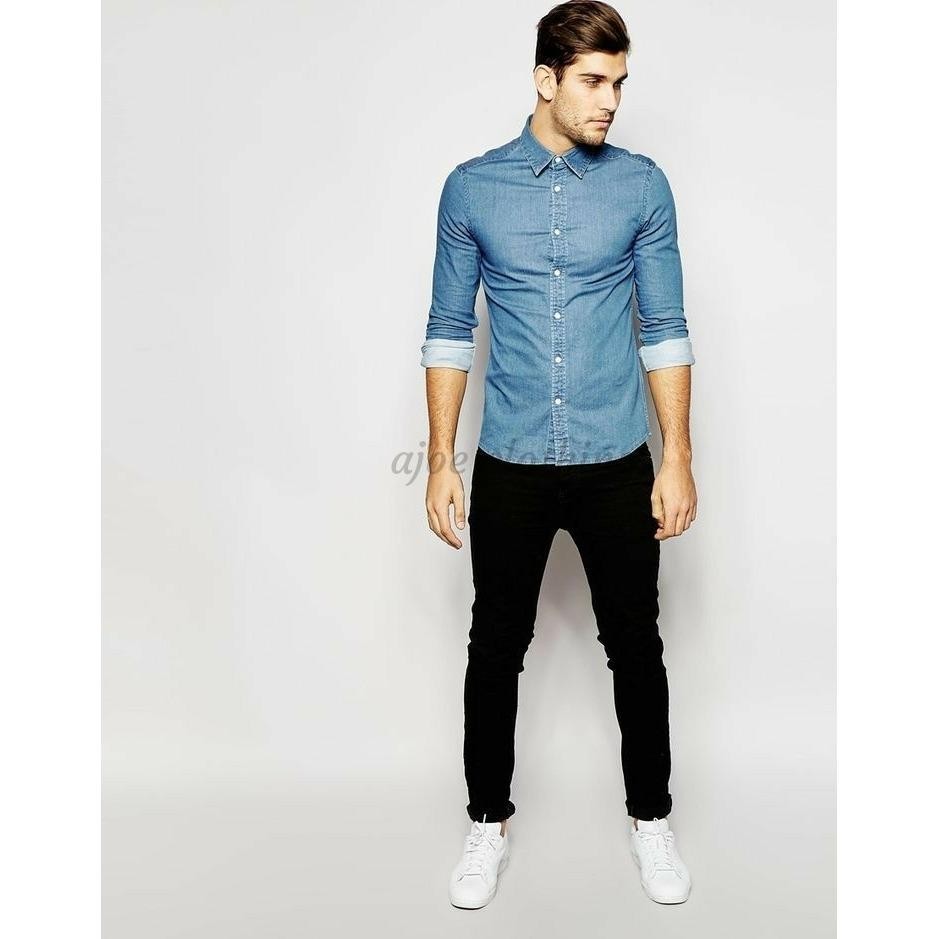 Ajoe Celana Panjang Jeans Pria Hitam polos / jeans hitam pria polos Strecth Model Skinny Ukuran 27 s/d 38