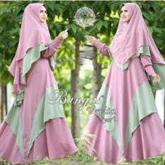 AK-364 Vevita Syarii Pink Green (Busui)+ Bergo Jersey Akiko Fashion