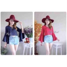 AK- Blouse Gres Top - Maroon Twiscone Best Quality Akiko Fashion
