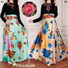 AK - Fabiola Set( Atasan+Rok ) -Tosca+ belt Akiko Fashion