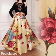 AK - Fabiola Set( Atasan+Rok ) -Yellow + belt Akiko Fashion