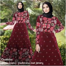 AK - Maxy Casandra - Maroon (Busui)+ Pasmina Jersey Akiko Fashion