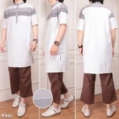 AKBAR DISTRO- New Collection Gamis/Kurta Songket PUTIH