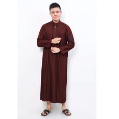 Al-Isra Jubah Nabawi Warna Pakaian Muslim Gamis Pria (Maroon)