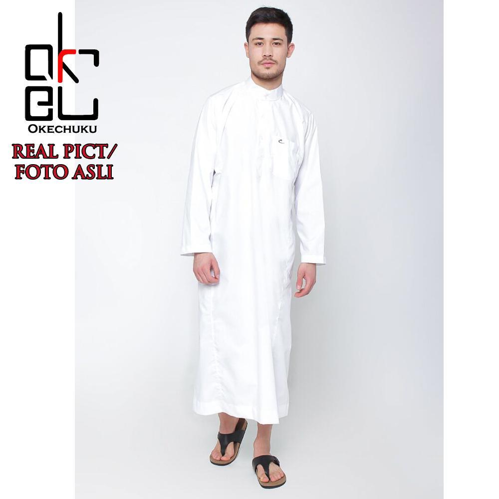 Al isra Jubah SALMAN Pakaian Gamis Pria Muslim Motif Polos