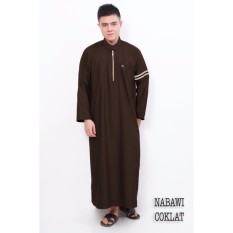 Al-Isra Nabawi Jubah Gamis Pakaian Muslim Pria (Coklat Kopi)
