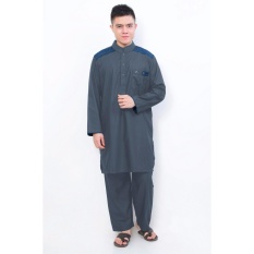 Al-Isra Pakaian Gamis Pria Model Cordova (Abu-abu)