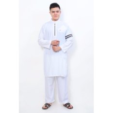 Al-Isra Setelan Nabawi Pakaian Gamis Muslim Pria (Putih)