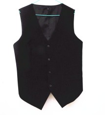 Ala Inggris Tarian Latin Ballroom Baju Pertunjukan Rompi Rompi Rompi (Hitam)