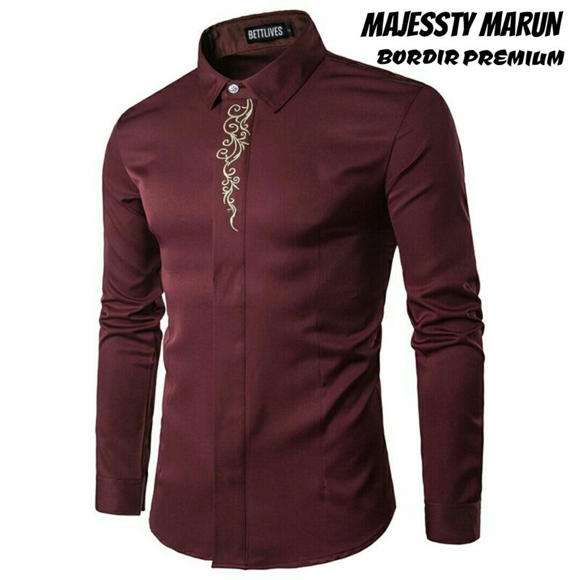 Alasxyashop Majessty / Hem Pria / Kem Pria / Kemeja Santai / Kemeja Flanel / Kemeja Polos / Kemeja Formal / Kemeja Jeans / Kemeja Kantoran / Kemeja Lengan Panjang / Kemeja Distro