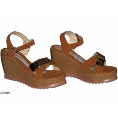 Aldhino Sepatu Sandal Wedges Wanita PN-17 - Tan