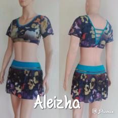 Aleizha Baju Senam Kombinasi Rok Floral
