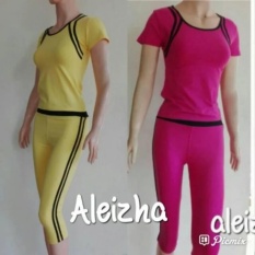 Aleizha Baju Senam Ss 3/4 Pink