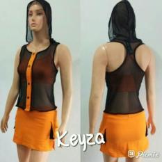 Aleizha Set Baju Senam Komb Tile Hoodie - Orange