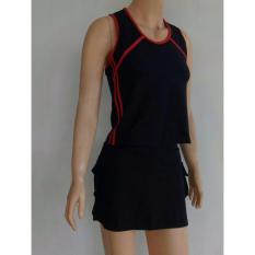 Aleizha Set Baju Senam Rok - Hitam