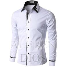 Algren Baju Hem Kemeja Pria Dios lengan panjang - Putih / Hitam / Abu / Maroon / Slim fit / Casual / Polos / Kerja / Kantor / Katun / Kem / Atasan / Pakaian