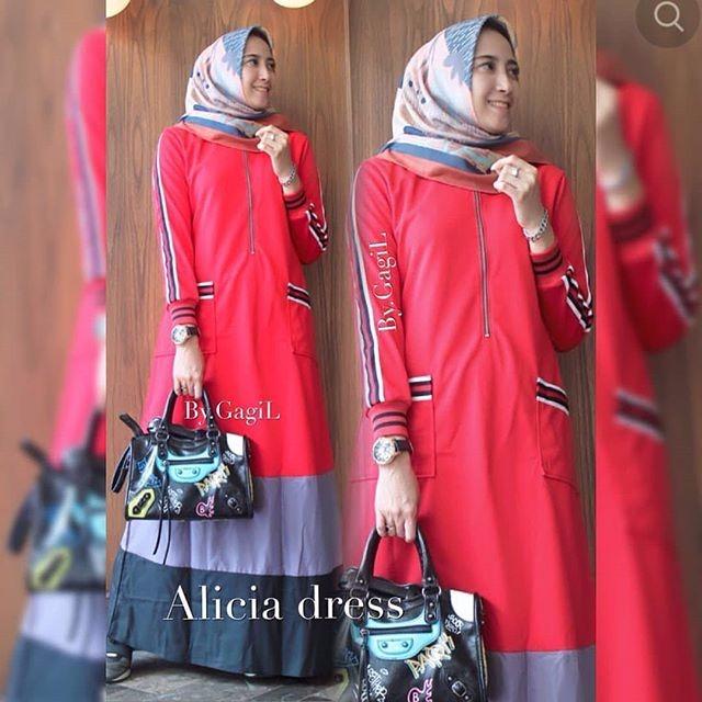 TJK Fashion ALICIA Dress | Baju Gamis | Gamis Casual