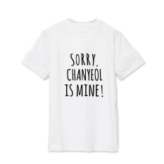 EXO Chanyeol Album Spoof Baju Pembuat Onar Katun Kasual Pakaian T-shirt T-shirt Lengan Pendek Tops T-shirt Dx467 (putih) -Intl