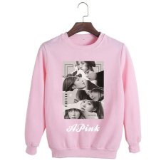 Korea Fashion APINK 3th Album REVOLUSI PINK Showcase Katun Hoodie Pakaian Pullover Sweatshirt Kemeja PT228 (Pink)-Intl
