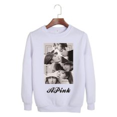 Korea Fashion APINK 3th Album REVOLUSI PINK Showcase Katun Hoodie Pakaian Pullover Sweatshirt Kemeja PT228 (Putih)-Intl