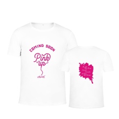 Korea Fashion APINK Album Pink Up Cotton Tshirt T Kaos T-shirt PT507 (White Merah)-Intl