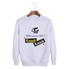 Korea Dua Kali Mini 3th Album Coaster Lane 2 Knock Katun hoodie Pakaian Pullover Sweatshirt Kemeja Pt375 (putih)-Intl