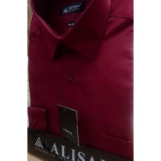 ALISAN Kemeja Polos Reguler Lengan Panjang //MAROON//