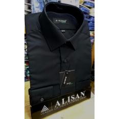 ALISAN Kemeja Polos Slim Fit Lengan Panjang //HITAM//