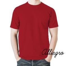 Alliegro Kaos Pria Polos Distro Premium - Kaos Terbaru Keren Murah Tumblr Tee Dewasa Merah Maroon