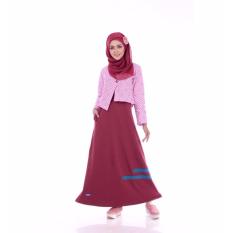 Alnita AG-19 Baju Muslim Baju Hijab Baju Muslim Modern Wanita Baju Muslim Gamis Dress Kaos Maron