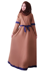 Alona Baju Hijab Pashmina Gamis Fashion Katun Ima - Coklat