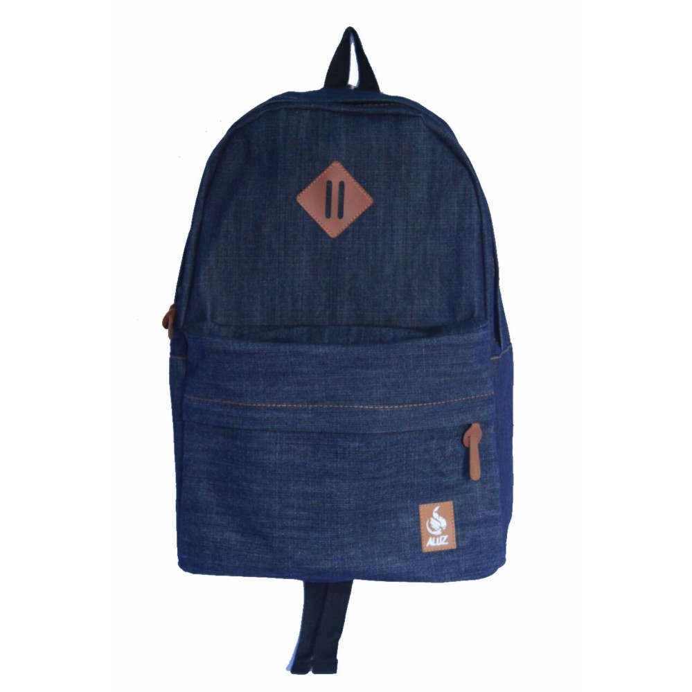 Aluz BPL2 Unisex Tas Ransel Backpack Best Seller -Laptop - Jeans - Murah & Ergonomi (Navy)