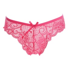 Amart 2 Pcs Wanita Renda Transparan Panties Seamless Breathable Hollow Briefs Inmitates Underwear-Intl