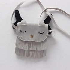 Lucu Rumbai Kucing Kecil Bahu Messenger Tas Dompet Koin Mini Kulit PU Leather
