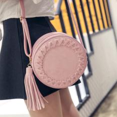 Amart Perempuan Rumbai Bulat Tenun Tas Selempang Lucu Yang Dapat Membuat Orang Yang Melihatnya Tertawa Terbahak-bahak atau Justru Kesal Karena Merasa Roll Casing Bahu (berwarna Merah Muda)-International