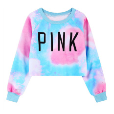 Hoodies Lengan Panjang Harajuku Amart Bagian Atas Wanita Pakaian Baju Pendek Longgar Berbulu