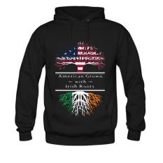 Amerika dengan Akar Irlandia Kemeja Besar Irlandia Pria Hoodie Sweatshirt-Internasional